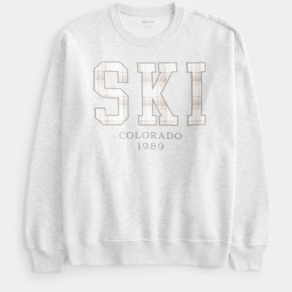 Ski Colorado Plaid Crewneck Sweatshirt